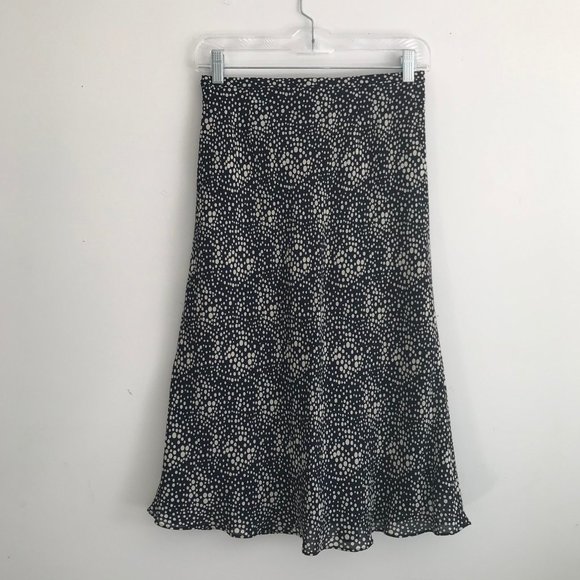 Charter Club Dresses & Skirts - Charter Club Navy Blue White Skirt Silk Midi Skirt